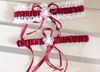 Giaccia di pizzo sexy Ladies Wedding Girters blu rosso bianco rosa Bowtie Bridal Garter8318359