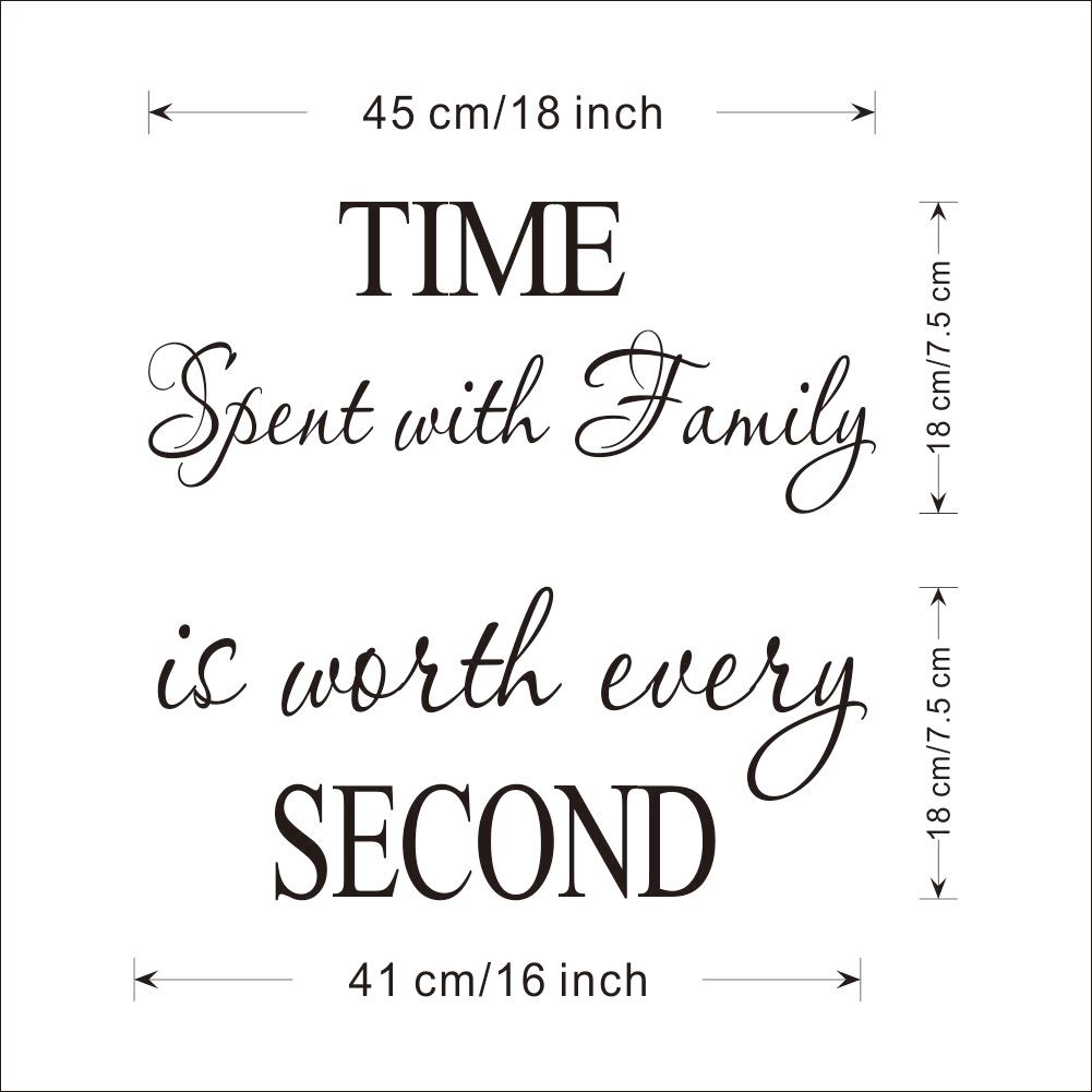 Time Spent With Family Is Worth Every Second Vinyl Wall Decals Quotes