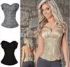 2014 Hot Sale Plus Size Sleepwear Sexiga Kvinnor Korsett Lace Toppar Bustier Satin Broderade Shaper Cinche Korsetter Overbust Corselet