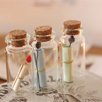 2019 Mini Glass Bottles With Corks Wishing Bottle Wedding ...
