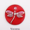 VOCHENG NOOSA DIY AKCESORY MODZI Red Dragonfly Chunk Snap Button VN2003472737