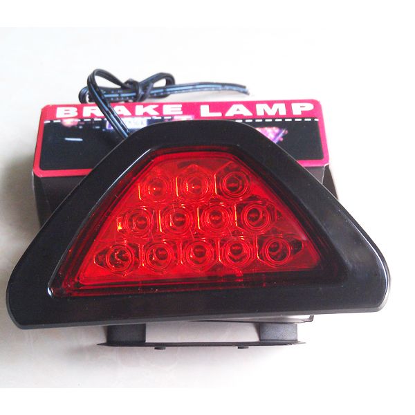 F1 Style 12 LED Rear Tail Brake Stop Light Third Red Lights Red Lens