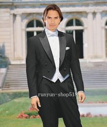 new suit custom mens suits blazers black tailcoat groom tuxedos wedding mens suits mens suits jacketpantsvesttie