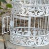 Jaula de pájaros decorativa blanca clásica para la boda de metal enjaulado Decoración de hierro Birdcage