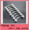 wholesales Piercing Body jewelry 100pcs/lot mix 3 size steel lip ring banana ear bar eyebrow jewelry