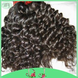 7A newest hairstyles unprocessed Brazilian deep curly hair 3pcs/lot natural color bundles machine wefts (10"-30")
