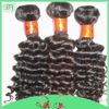 7A coiffures les plus récentes cheveux bouclés profonds brésiliens non transformés 3pcs / lot faisceaux de couleur naturelle trames de machine (10 "-30")