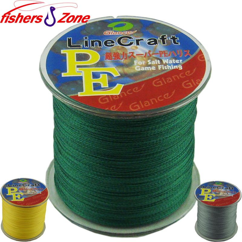 Ligne de pêche tressée en PE multifilament japonais Super fort 300M 6 8 10 20 30 40 50 60 80 100LB ligne de pêche verte