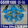 هدية طقم لدراجة نارية 2005 2006 سوزوكي GSXR 1000 K5 GSX-R1000 جودة عالية لامعة أسود fairings مجموعات GSXR1000 05 06 7 هدية ND94