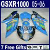 Fairing kit for motorcycle 2005 2006 SUZUKI GSXR 1000 K5 GSX-R1000 High quality glossy black fairings kits GSXR1000 05 06 7 gift ND94