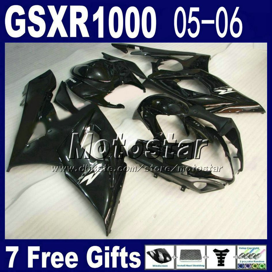 

fairing kit for motorcycle 2005 2006 suzuki gsxr 1000 k5 gsxr1000 high quality glossy black fairings kits gsxr1000 05 06 7 gift nd94, Multi-color