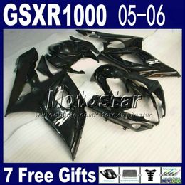 fairing kit for motorcycle 2005 2006 suzuki gsxr 1000 k5 gsxr1000 high quality glossy black fairings kits gsxr1000 05 06 7 gift nd94