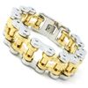 194g Heavy 18k Golden Bicycle Chain Cool Man Bracciale in acciaio inossidabile 316L Hot Biker Style Bracciale di design di alta qualità