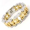 194 g zware 18K gouden fiets keten cool man armband 316L roestvrijstalen hot fietser stijl topkwaliteit ontwerp armband