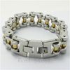 25cm 241g HugeVeavy Mäns Biker 18 Guld Silver Polering Kedja Kyl Cykel Armband 316L Rostfritt Stål Bangle Charm Ny gåva