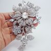 Whole - Vintage Style Flower Leaf Bridesmaid Brooch Pin Rhinestone Crystal Wedding For Woman305c