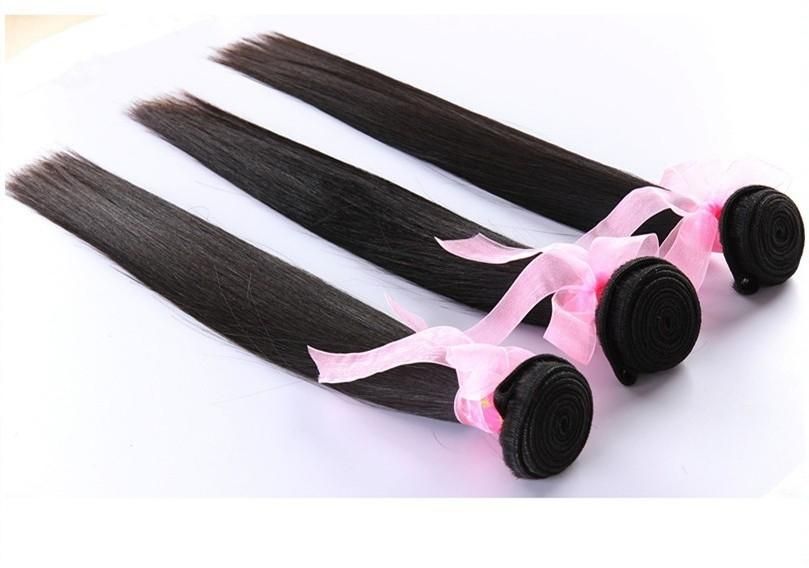 

8A!! brazilian Peruvian indian Malaysian Hair Extensions straight Double Weft No Shedding NO Tangle Durable 60g 4pcs