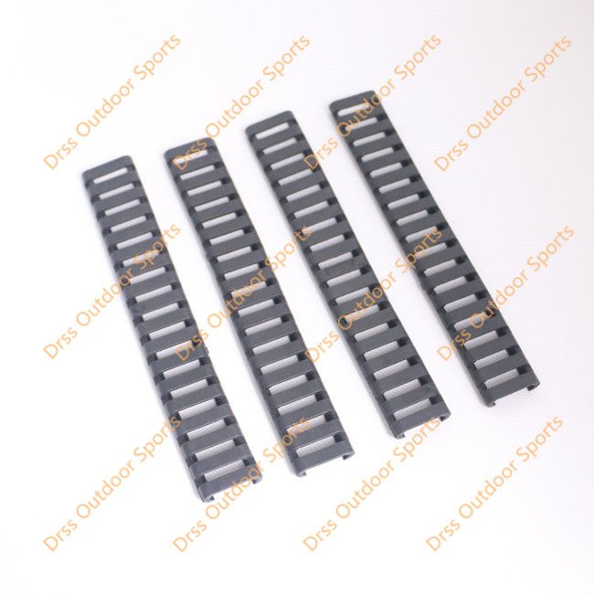 DRSS MP Ladder 18 Slots Lågprofil Rail Cover 4PC / Pack Svart för Handguard AR15 / M4 (DS9526A)