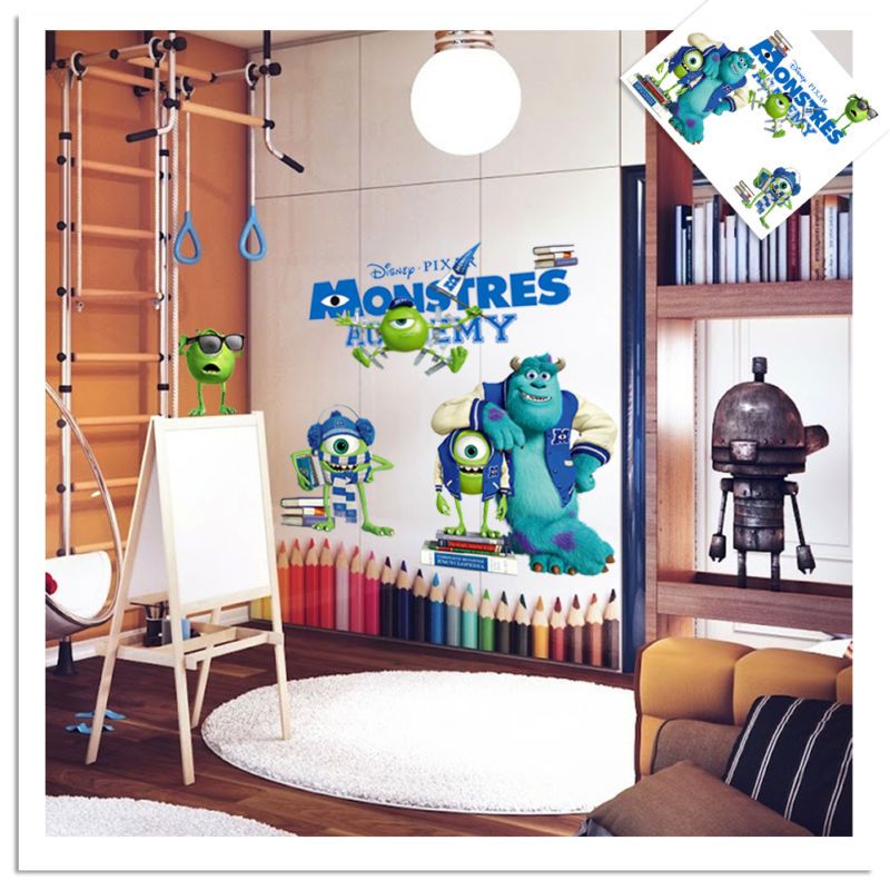 Full Colour Monsters Inc University Wall Art Sticker Decal Graphic Full Colour Monsters Inc University Wall Art Sticker Decal Graphic For Kids Room Dec Vinyls Home Decor Wear Removable Stickers From