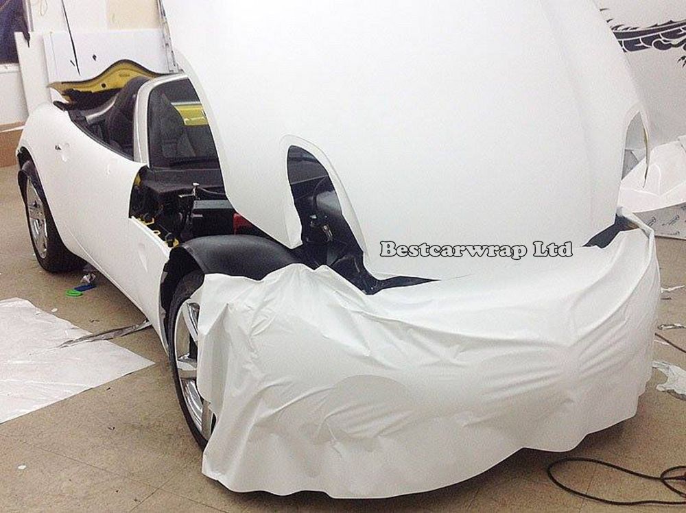 White Matte Vinyl Wrap z bąberem powietrza Matt White Film Vehicle Pojazd Winylowe Kalkomanie, takie jak 3M Jakość 152x30Mroll 7334697