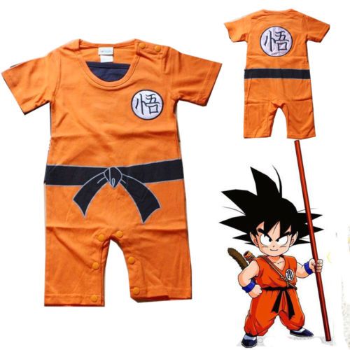 YEMOCILE Dragon Ball Z Bébé Grenouillères Combinaison Bébé Garçon Filles Barboteuse Costume Cosplay Inspiré du Goku Vêtements de Combinaison pour Bébé 