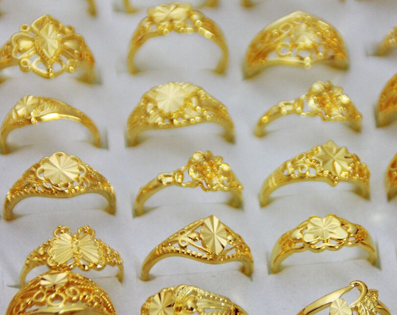 

Gold Plated Fashion Open Band Rings For DIY Craft Jewelry Gift 20pcs/lot Mix Style RI21
