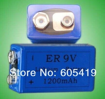 500 قطعة / الوحدة ER9V بطارية ليثيوم ، ER 9V 1200mAh خلايا بلوك لانذار الدخان