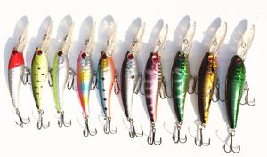 Fiske Lure Crank Minow 90mm 8g 10 stycken / mycket