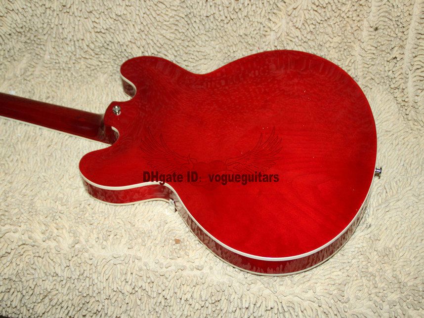 Guitare en gros personnalisée guitare de Jazz rouge 335 guitare électrique de haute qualité nouveauté guitare A123