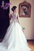 Najnowszy elegancki bez rękawów kryształowe sukienki ślubne 2020 mody biała linia księżniczka tiulowe suknie ślubne długie W1016 Wysoka jakość ST308S