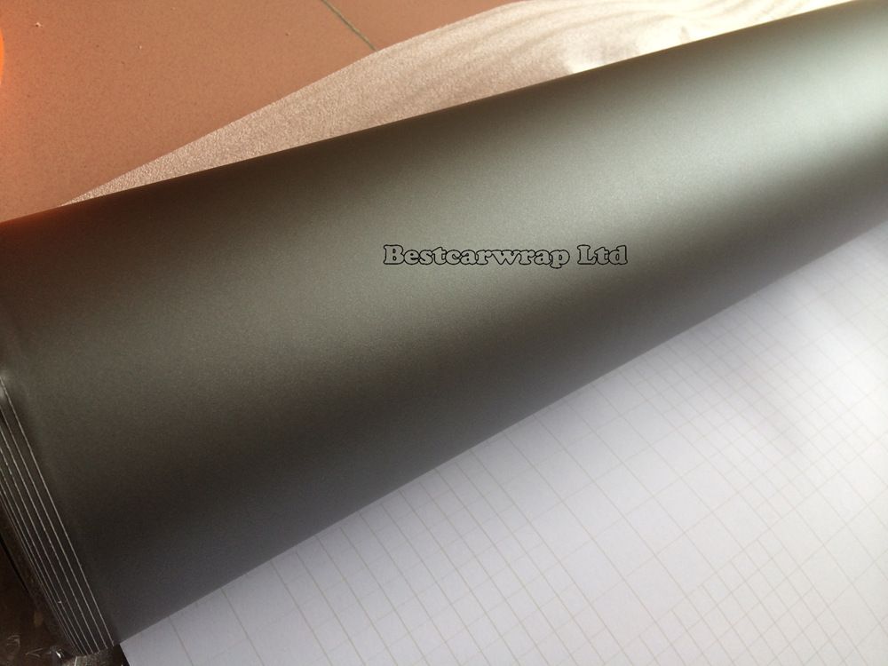 Emballage de vinyle mat gris métallisé anthracite avec bulle d'air film mat métallisé gris foncé emballage de véhicule taille 1 52x30m rouleau 5x205R