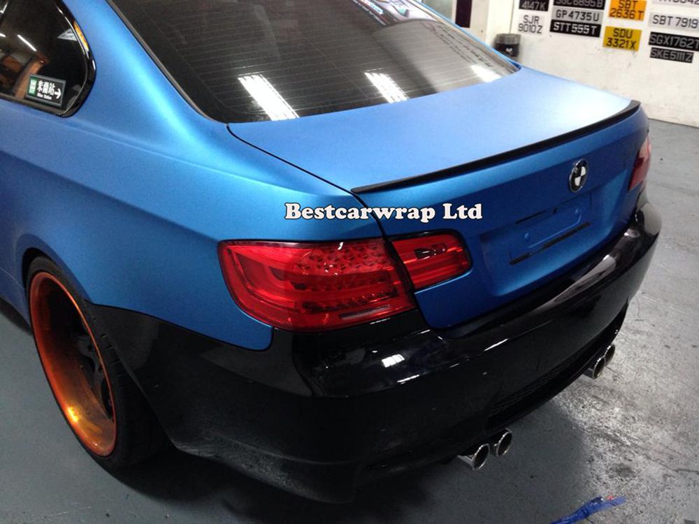 Pearl Blue Matt Vinyl Car Wrap Film With Air Bubble Vehicle Wrap Vinyl Sticker Pearl Blue Matte Car Wrap Sticker 152x30M8749160