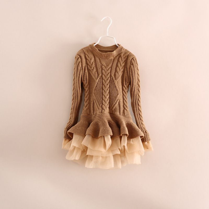girls cable knit sweater dress