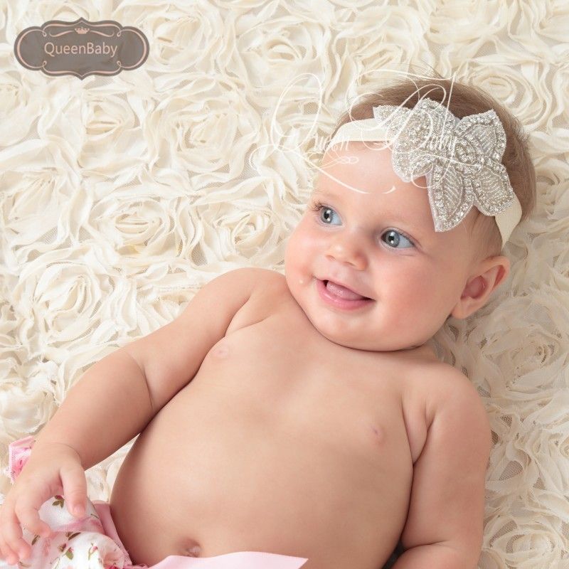 baptism headband for baby girl