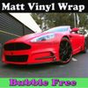 Envoltura de vinilo rojo mate con liberación de aire Matt Vinyl Red Car Wrap Covers Tamaño 1 52x30m Rollo 5x98ft285b