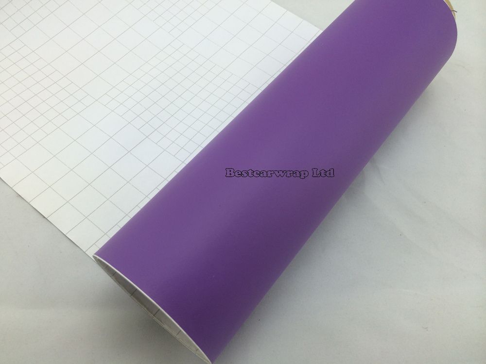 Premium Matte Puprle Winyl Wrap Bubble Bezpłatny purpurowy film do naklejek samochodowych Foile Sheets Rozmiar: 1,52*30 m/rolka 5x98 stóp