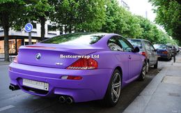 Premium Matte Puprle Vinyl Wrap Air Bubble Matt purple Film For Car Stickers Foile Sheets Size 1 52 30m Roll 5x98ft214g