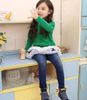 Jakość odzież dziecięca Koreańskie spodnie dla dzieci Spadek Nowa Czysta Bawełna Dzieci Jeans Falbala Gaza Garzy Spódnica Spodnie Dżinsy Trus GX840