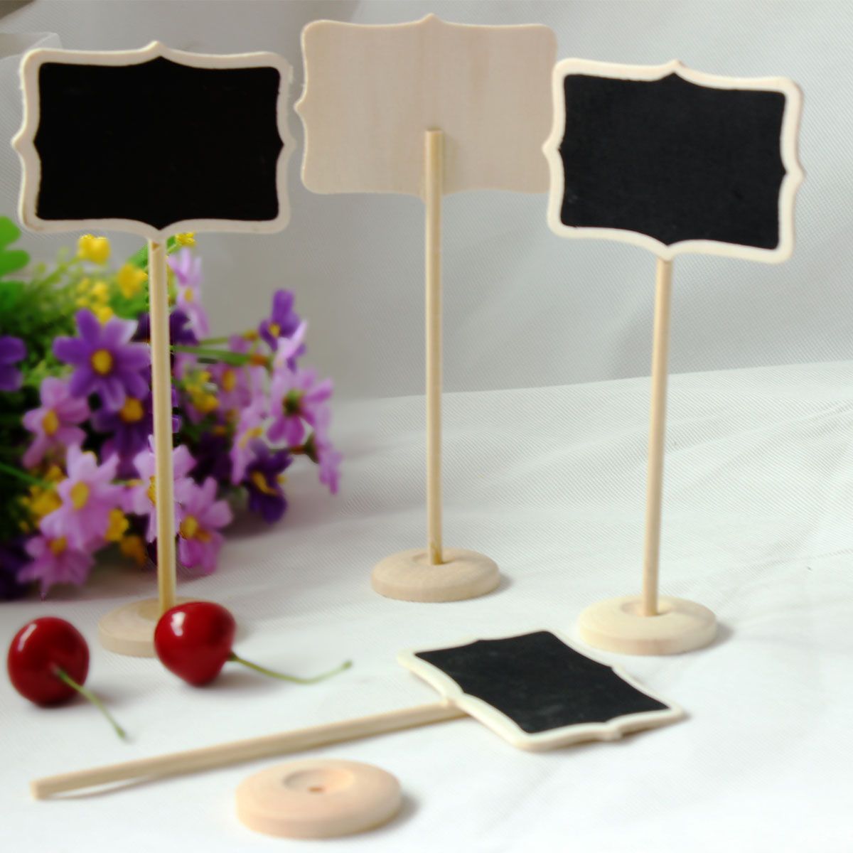 Mini Chalkboard Blackboards Signs On Stick Stand Place Holder Wedding