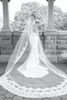 Nowa sprzedaż długa welon jedna warstwowa tiulowe welony ślubne aplikacje koronkowe welony ślubne białe zasłony z kości słoniowej na sukienki ślubne274d