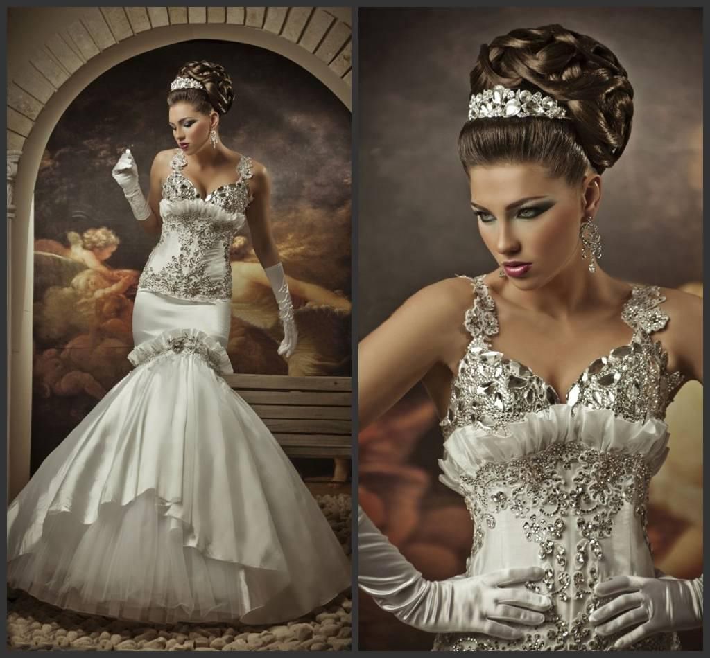 Extravagant Elegant Mermaid Wedding Dresses With Strap Beaded Applique