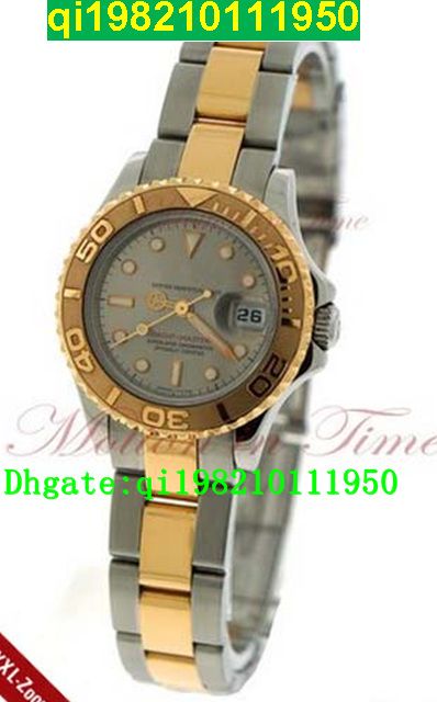 factory seller High quality low price - Master Ladies, Grey Dial - Yellow Gold & Steel on the Bracelet