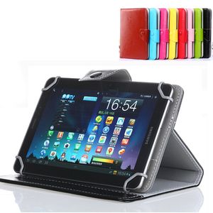 Melhor capa de couro multicolorida de 7 8 9 10 polegadas com capa embutida para cartão com fivela universal para tablet de couro para tablet PC