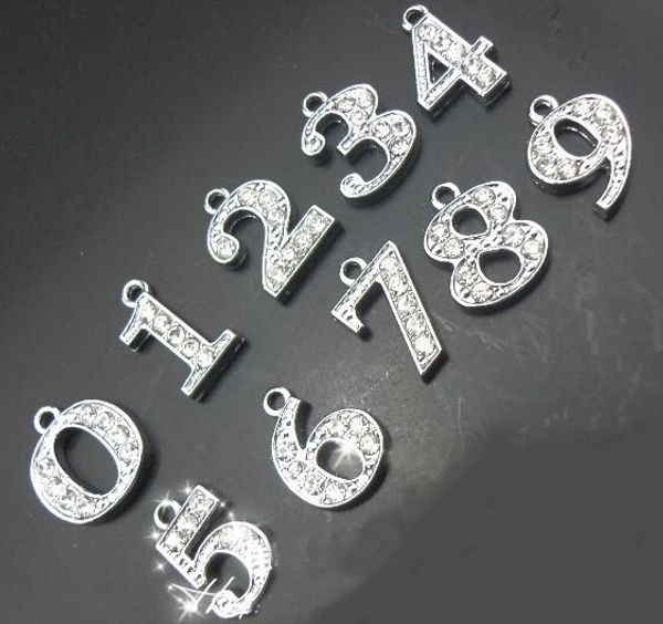 

Около 12 мм 100 шт./лот 0-9 стразами номер кулон diy аксессуары, пригодный для ожерелье телефон полосы мода jewelrys