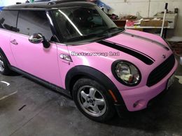 pink car wraps UK - matt pink Car wrap vinyls with Air release For Car wrapping Stickers matt pink covering foil graphics film Size: 1.52*20m Roll 4.98x98ft