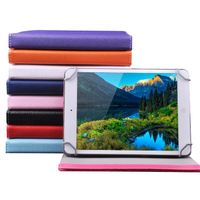 Wholesale 7 inch Multi color PU Leather Case with Stand Holder Flip Cover Built in Card Buckled Universal Leather Tablet Case for Tablet PC MID