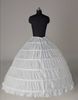 White/Black Ball Gown Wedding Dress Petticoats Nylon Full Gown 1 Tier Floor-length Wedding Petticoats Hooples Crinoline Underskirt