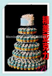 -Der neue Acryl-6-Tier-Kuchen kann die Hochzeit Pappbecher Rahmen Eines mehrschichtigen Geburtstagskuchen Stand Acrylkuchen angepasst werden