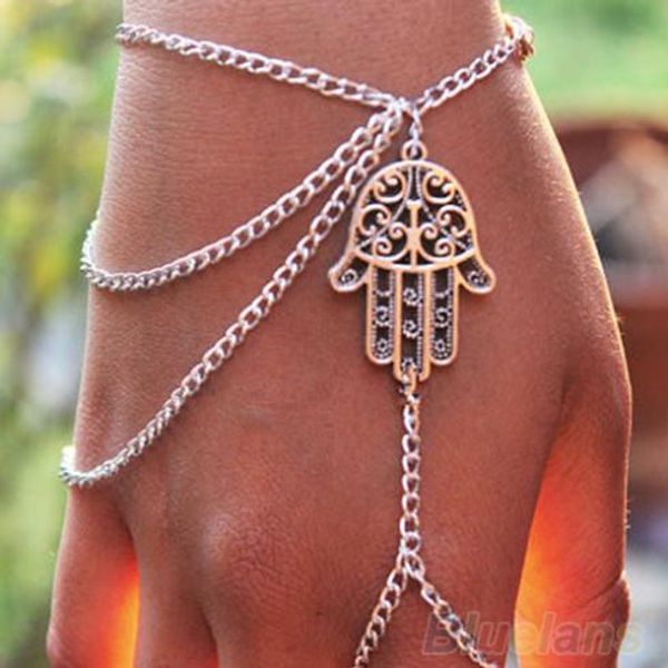 

Горячей 2014 Асимметричных Мужской моды Женщина Хамса Fatima палец кольцо ведомой цеп