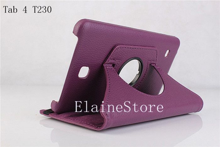 360 Degree Rotating PU Leather Cover Protective Case for Samsung GALAXY Tab 4 Tab4 7.0 T230 T231 good quality PU Leathers